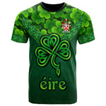 1stIreland Ireland T-Shirt - Bannon or O Bannon Irish Family Crest T-Shirt - Irish Shamrock Triangle Style A7 | 1stIreland