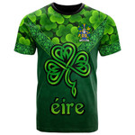 1stIreland Ireland T-Shirt - Tierney or O Tierney Irish Family Crest T-Shirt - Irish Shamrock Triangle Style A7 | 1stIreland