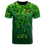 1stIreland Ireland T-Shirt - Oliver Irish Family Crest T-Shirt - Irish Shamrock Triangle Style A7 | 1stIreland