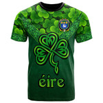 1stIreland Ireland T-Shirt - House of O FLYNN Irish Family Crest T-Shirt - Irish Shamrock Triangle Style A7 | 1stIreland