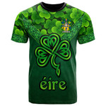 1stIreland Ireland T-Shirt - McCausland Irish Family Crest T-Shirt - Irish Shamrock Triangle Style A7 | 1stIreland
