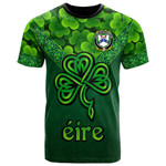1stIreland Ireland T-Shirt - House of O LONERGAN Irish Family Crest T-Shirt - Irish Shamrock Triangle Style A7 | 1stIreland