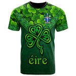 1stIreland Ireland T-Shirt - Healey or O Healey Irish Family Crest T-Shirt - Irish Shamrock Triangle Style A7 | 1stIreland