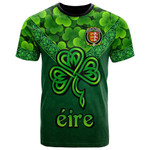 1stIreland Ireland T-Shirt - House of O BRIEN Irish Family Crest T-Shirt - Irish Shamrock Triangle Style A7 | 1stIreland