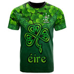 1stIreland Ireland T-Shirt - Wynne Irish Family Crest T-Shirt - Irish Shamrock Triangle Style A7 | 1stIreland