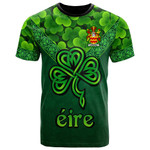 1stIreland Ireland T-Shirt - Harkins or O Harkin Irish Family Crest T-Shirt - Irish Shamrock Triangle Style A7 | 1stIreland