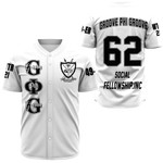 (Custom) Africa Zone Baseball Jersey - Groove Phi Groove White Baseball Jerseys A31