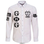 Groove Phi Groove White Long Sleeve Button Shirt | Getteestore.com