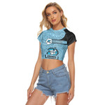 Love New Zealand Clothing - Cronulla-Sutherland Sharks Simple Style Women's Raglan Cropped T-shirt A35 | Love New Zealand