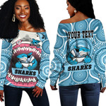 Love New Zealand Clothing - (Custom) Cronulla-Sutherland Sharks Off Shoulder Sweaters A35
