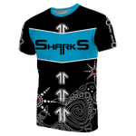 Sharks T-Shirt Aboriginal Black TH4 | Lovenewzealand.co