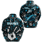 (Custom Personalised) Sharks Rugby Indigenous Zip Hoodie Minimalism Version, Custom Text and Number TH6| Lovenewzealand.co