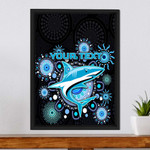 (Custom) Cronulla-Sutherland Sharks Indigenous Black - Rugby Team Framed Wrapped Canvas Framed Wrapped Canvas | lovenewzealand.co
