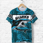 Sharks T-Shirt Cronulla Aboriginal Power Style TH12 | Lovenewzealand.co