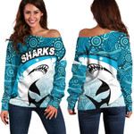 Cronulla-Sutherland Sharks Indigenous - Rugby Team Off Shoulder Sweaters | Lovenewzealand.co