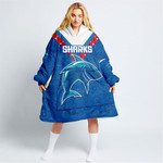 Oodie Blanket HoodieCronulla-Sutherland Sharks Simple Style - Rugby Team Oodie Blanket Hoodie | Lovenewzealand.com
