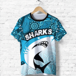 (Custom Personalised) Sharks Aboriginal T-Shirt Sea Wave Style TH12 | Lovenewzealand.co