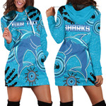 (Custom) Cronulla-Sutherland Sharks - Rugby Team Hoodie Dress | Lovenewzealand.co