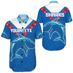 (Custom) Cronulla-Sutherland Sharks Simple Style - Rugby Team Short Sleeve Shirt | Lovenewzealand.co
