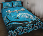 Cronulla-Sutherland Sharks Quilt Bed Set Aboriginal Mix 3D Patterns TH4 | Lovenewzealand.co