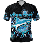 (Custom Personalised) Cronulla Polo Shirt Sharks Indigenous K8 | Lovenewzealand.co