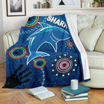 Naidoc Sharks Premium Blanket Cronulla Aboriginal Style K36 | Lovenewzealand.co