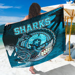Love New Zealand Sarong - Cronulla-Sutherland Sharks Naidoc Week 2022 Sarong | Lovenewzealand.co
