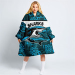 Oodie Blanket HoodieCronulla-Sutherland Sharks Indigenous New - Rugby Team Oodie Blanket Hoodie | Lovenewzealand.com
