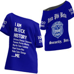 Zeta Phi Beta Black History Off Shoulder T-Shirt A31 | Africazone.store