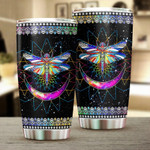 Personalized Dragonfly Half Moon Gift for lover Day Travel Tumbler All Over Print 