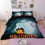 Halloween Horro Pumpkin Ghost 10 Duvet Quilt Bedding Set 