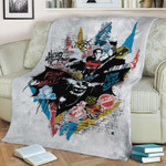 Renegades Grey Superman DC Fleece Blanket Gift For Fan, Premium Comfy Sofa Throw Blanket Gift