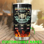 Personalized Grandpa Biker Gift for lover Day Travel Tumbler All Over Print 