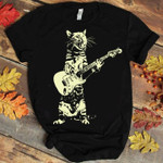 Cats lover guitar animals T Shirt Hoodie Sweater