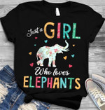 Animal Lovers Just A Girl Who Loves Elephants T Shirt Hoodie Sweater
