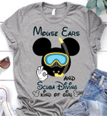Disney mickey mouse ears and scuba diving kind of girl T Shirt Hoodie Sweater