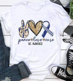 Amyotrophic Lateral Sclerosis peace love cure T Shirt Hoodie Sweater
