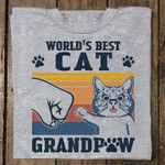 Vintage world's best cat grandpaw T Shirt Hoodie Sweater