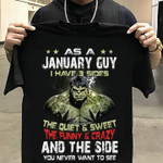Birthday January Guy Hulk T Shirt Hoodie Sweater