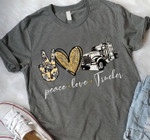 Heart peace love trucker T Shirt Hoodie Sweater