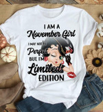 Betty boop i am a novmeber girl i may not be perfect but i'm limited edition T shirt hoodie sweater