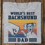 Vintage dachshunds world's best dad T Shirt Hoodie Sweater