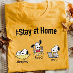 Snoopy stay at home sleeping food and wifi T shirt hoodie sweater