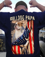 American flag bulldog papa T Shirt Hoodie Sweater