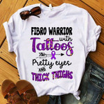 Fibro warrior with tattoos pretty eyes and thick thighs T shirt hoodie sweater