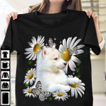Husky dog daisy flower T Shirt Hoodie Sweater