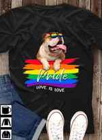 LGBT pride parade bulldog T Shirt Hoodie Sweater