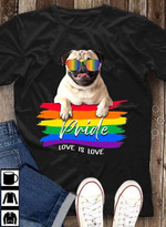 LGBT pride parade pug dog T Shirt Hoodie Sweater