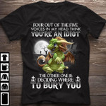 Quote four out of the five voices in my head think you're an idiot T Shirt Hoodie Sweater