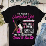Betty boop i am a september girl the  quiet and sweet and the side you never want to see T Shirt Hoodie Sweater